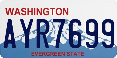 WA license plate AYR7699