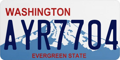 WA license plate AYR7704