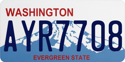 WA license plate AYR7708