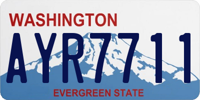 WA license plate AYR7711