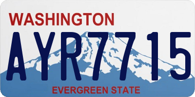 WA license plate AYR7715