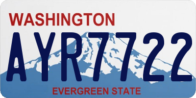 WA license plate AYR7722