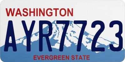 WA license plate AYR7723