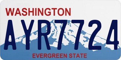 WA license plate AYR7724