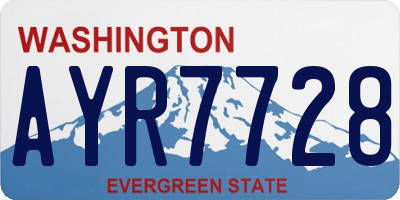 WA license plate AYR7728