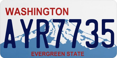 WA license plate AYR7735