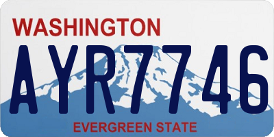 WA license plate AYR7746