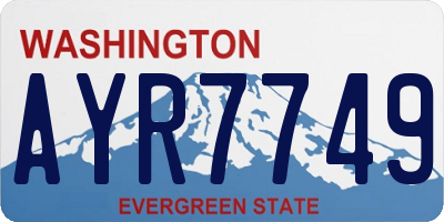 WA license plate AYR7749