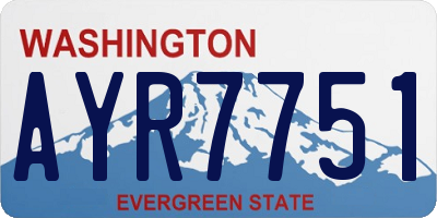 WA license plate AYR7751