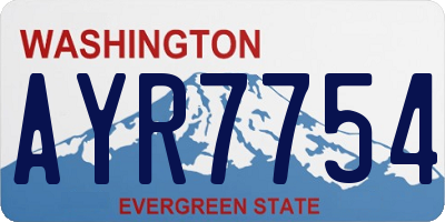 WA license plate AYR7754