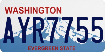 WA license plate AYR7755