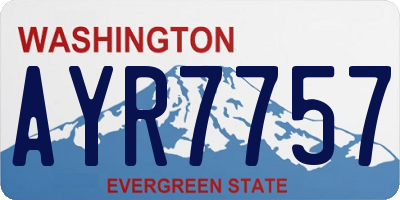 WA license plate AYR7757