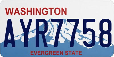 WA license plate AYR7758