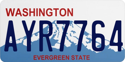 WA license plate AYR7764