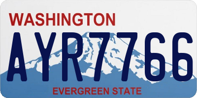 WA license plate AYR7766