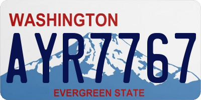 WA license plate AYR7767