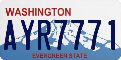WA license plate AYR7771