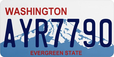WA license plate AYR7790