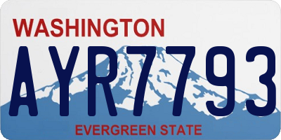 WA license plate AYR7793
