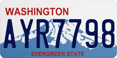 WA license plate AYR7798