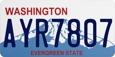 WA license plate AYR7807
