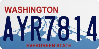 WA license plate AYR7814