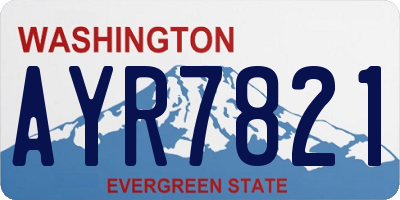 WA license plate AYR7821