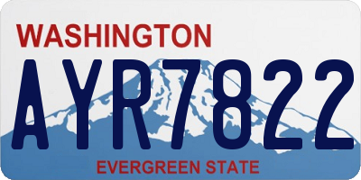 WA license plate AYR7822