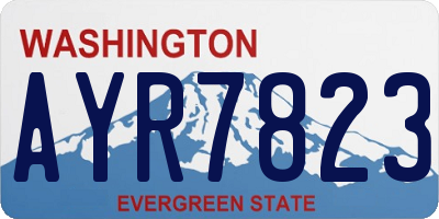 WA license plate AYR7823