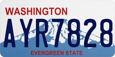 WA license plate AYR7828