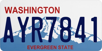 WA license plate AYR7841