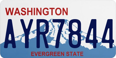 WA license plate AYR7844