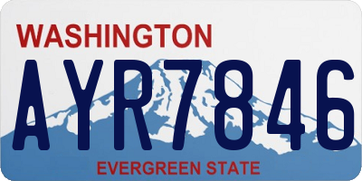 WA license plate AYR7846