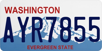 WA license plate AYR7855