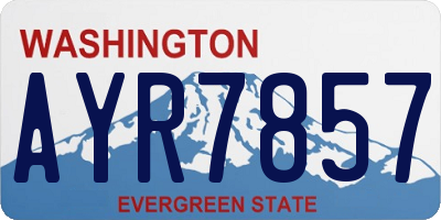 WA license plate AYR7857