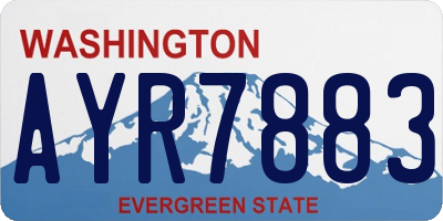 WA license plate AYR7883