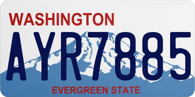 WA license plate AYR7885