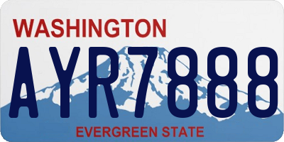 WA license plate AYR7888
