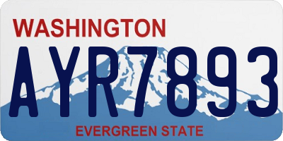 WA license plate AYR7893