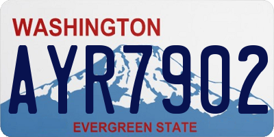 WA license plate AYR7902