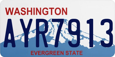 WA license plate AYR7913