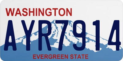 WA license plate AYR7914