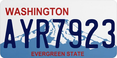 WA license plate AYR7923