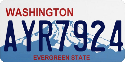 WA license plate AYR7924
