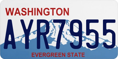 WA license plate AYR7955