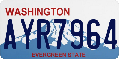WA license plate AYR7964