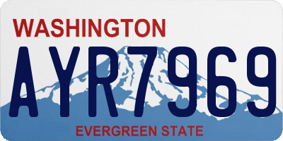 WA license plate AYR7969