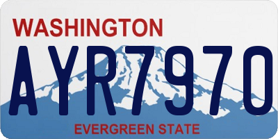 WA license plate AYR7970