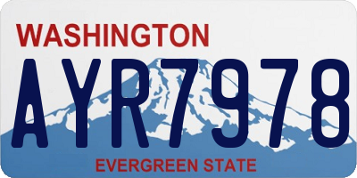 WA license plate AYR7978