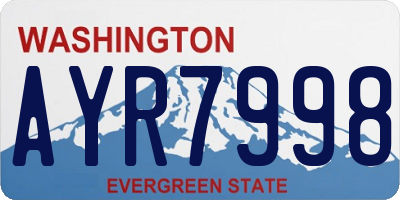 WA license plate AYR7998